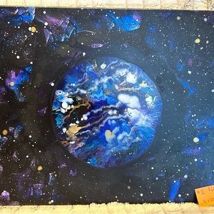 Handmade canvas paintings.